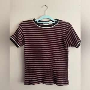 Vintage 90’s Road Rags Jeans Co. Cuffed Mini Tee, Grunge / Skater Top, Size L